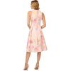 Adrianna Papell Womens Halter Jacquard Dress(Pink Multi)