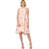 Adrianna Papell Womens Halter Jacquard Dress(Pink Multi)