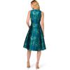 Adrianna Papell Womens Halter Jacquard Dress(Teal Multi)