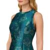Adrianna Papell Womens Halter Jacquard Dress(Teal Multi)