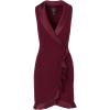 Adrianna Papell Womens Halter Tuxedo Crepe Dress(Cabernet)