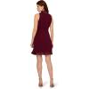 Adrianna Papell Womens Halter Tuxedo Crepe Dress(Cabernet)