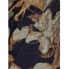 Adrianna Papell Womens One Shoulder Jacquard Dress(Blue/Gold)