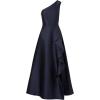 Adrianna Papell Womens One Shoulder Mikado Gown(Midnight)