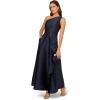 Adrianna Papell Womens One Shoulder Mikado Gown(Midnight)