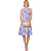 Adrianna Papell Womens Printed Short Dress(Peri Cruise)