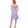 Adrianna Papell Womens Printed Short Dress(Peri Cruise)