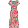 Adrianna Papell Womens Printed Short Dress(Turquoise Multi)