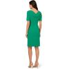 Adrianna Papell Women’s Wrap Front Crepe Dress(Vivid Green)