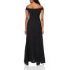 Adrianna Papell womens Crepe Overlay Jumpsuit(Black/Ivory)