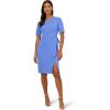 Adrianna Papell Womens Draped Knit Crepe Dress(Precious Periwinkle)