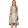 Adrianna Papell Womens Halter Jacquard Dress(Mint Multi)