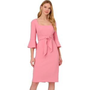 Adrianna Papell Womens Bell Sleeve Tie Front Dress(Faded Rose)
