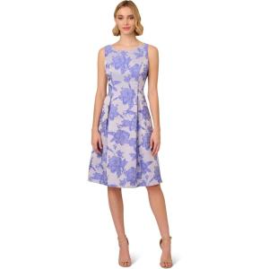 Adrianna Papell Womens Printed Short Dress(Peri Cruise)