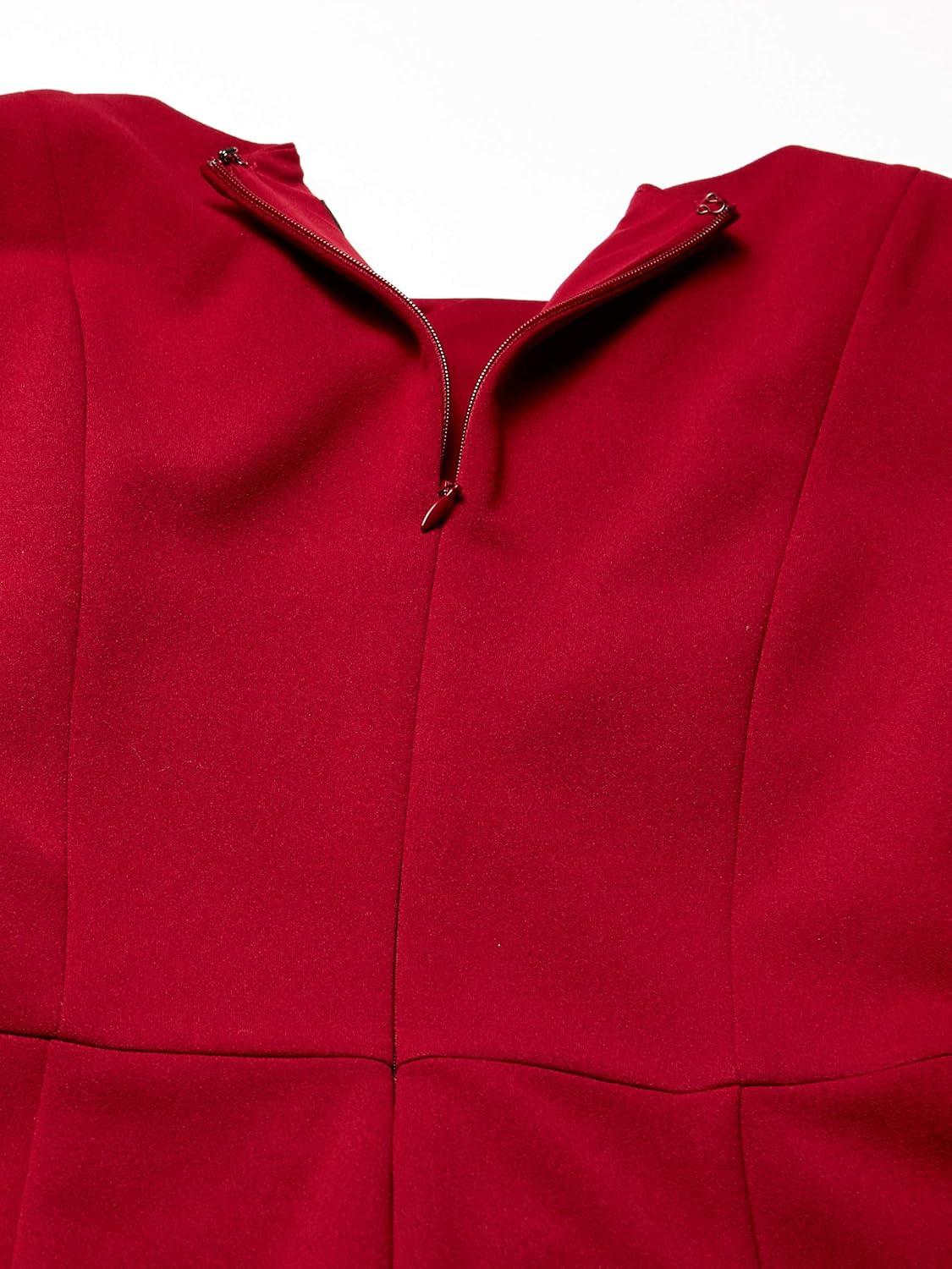 image:imageAdrianna Papell Womens Bow Sheath Dress with Three Quarter SleevesRed Samba