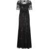 Adrianna Papell Womens Beaded Long Gown(Black)