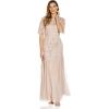 Adrianna Papell Womens Beaded Long Gown(Blush)