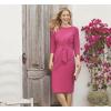 Adrianna Papell Womens Bow Sheath Dress with Three Quarter Sleeves(Watermelon Bliss)