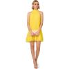 Adrianna Papell Women’s Chiffon Trapeze Short Dress(Hyper Yellow)