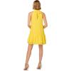 Adrianna Papell Women’s Chiffon Trapeze Short Dress(Hyper Yellow)