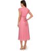 Adrianna Papell Womens Crinkle Mesh Midi Dress(Faded Rose)