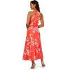 Adrianna Papell Womens Empire Halter Chiffon Dress(Orange Multi)