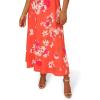 Adrianna Papell Womens Empire Halter Chiffon Dress(Orange Multi)