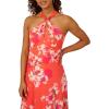 Adrianna Papell Womens Empire Halter Chiffon Dress(Orange Multi)