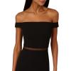 Adrianna Papell Womens Knit Crepe Midi Dress(Black)