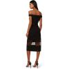 Adrianna Papell Womens Knit Crepe Midi Dress(Black)
