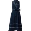Adrianna Papell Womens Knit Crepe Midi Dress(Midnight)