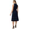 Adrianna Papell Womens Knit Crepe Midi Dress(Midnight)