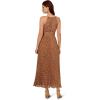 Adrianna Papell Womens Print Pleat Ankle Dress(Mink/Ivory)