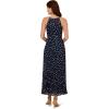 Adrianna Papell Womens Print Pleat Ankle Dress(Navy/Ivory)