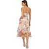 Adrianna Papell Womens Printed Embroidered Midi Dress(Ivory Multi)