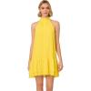 Adrianna Papell Women’s Chiffon Trapeze Short Dress(Hyper Yellow)