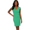 Adrianna Papell Women’s Pleated Layered Short Dress(Botanic Green)