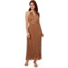 Adrianna Papell Womens Print Pleat Ankle Dress(Mink/Ivory)