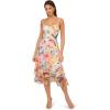 Adrianna Papell Womens Printed Embroidered Midi Dress(Ivory Multi)