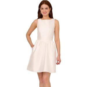 Adrianna Papell Womens Pearl Mikado Dress(Ivory)