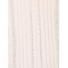 Adrianna Papell Womens Open V-Neck Polo Mix Rib Cable Sweater with Short Sleeves(Ivory/Black)