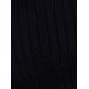 Adrianna Papell Womens Open V-Neck Polo Mix Rib Cable Sweater with Short Sleeves(Navy/Ivory)