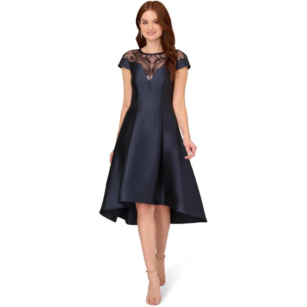 image:imageAdrianna Papell Womens Mikado Short DressMidnight
