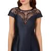 Adrianna Papell Womens Mikado Short Dress(Midnight)
