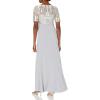 Adrianna Papell Womens Mikado Short Dress(Silver Multi)