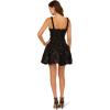 Adrianna Papell Women’s Soutache Flounce Short Dress(Black)