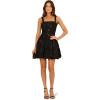 Adrianna Papell Women’s Soutache Flounce Short Dress(Black)