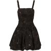 Adrianna Papell Women’s Soutache Flounce Short Dress(Black)