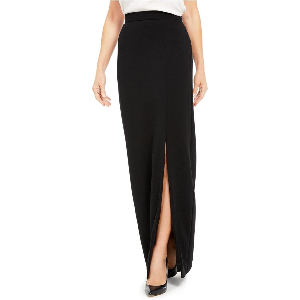 image:imageAdrianna Papell Womens Slit Long Pencil Skirt Black 2