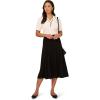 Adrianna Papell Womens A-line Gored Seamed Midi Skirt(Black)